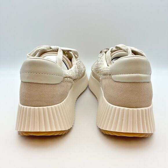 Dolce Vita Womens Dolen Sneaker US 8.5 Ivory Tan Leather Lace-Up Closure NIB - Picture 9 of 12